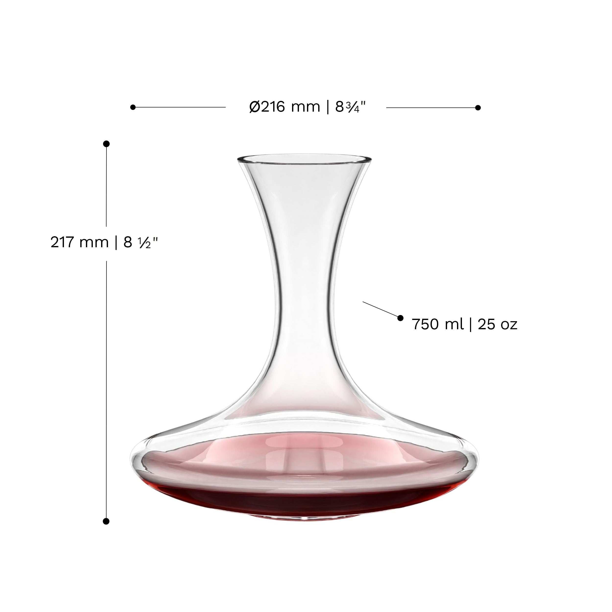 Carafe à Vin Stölzle Lausitz Grandezza - 750 Ml - Verre Cristal Soufflé à La Bouche, Passe Au Lave-vaisselle