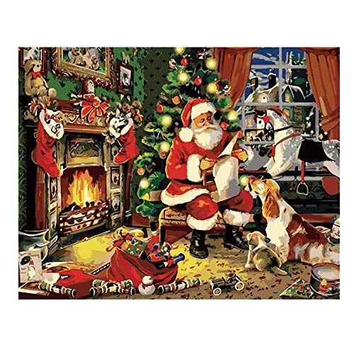 Kimily DIY Paint by Numbers for Adults Kids - Christmas Santa Claus Acrylic Paint by Numbers Painting Kit - Home Wall Living Room Bedroom Decoration Kimily DIY Paint by Numbers for Adults Kids - Christmas Santa Claus Acrylic Paint by Numbers Painting Kit - Home Wall Living Room Bedroom Decoration