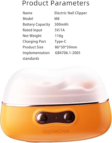 Miniatura 3 de Cortaúñas eléctrico para uñas de los pies y uñas, recortadora de uñas recargable 4 en 1 con pulidor de uñas y luz UV, lima de uñas eléctrica