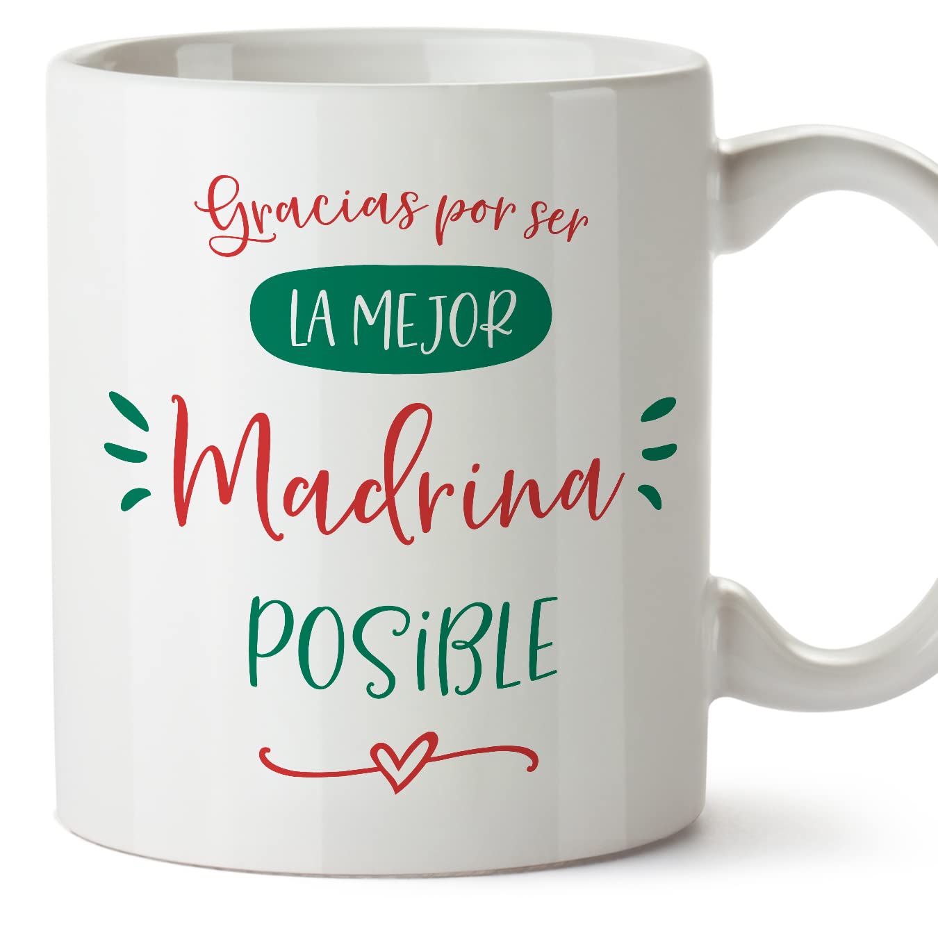 MUGFFINS Godmother Mug - in Spanish - Gracias Mejor Familia - Funny Gift - Ceramic 11oz Mug