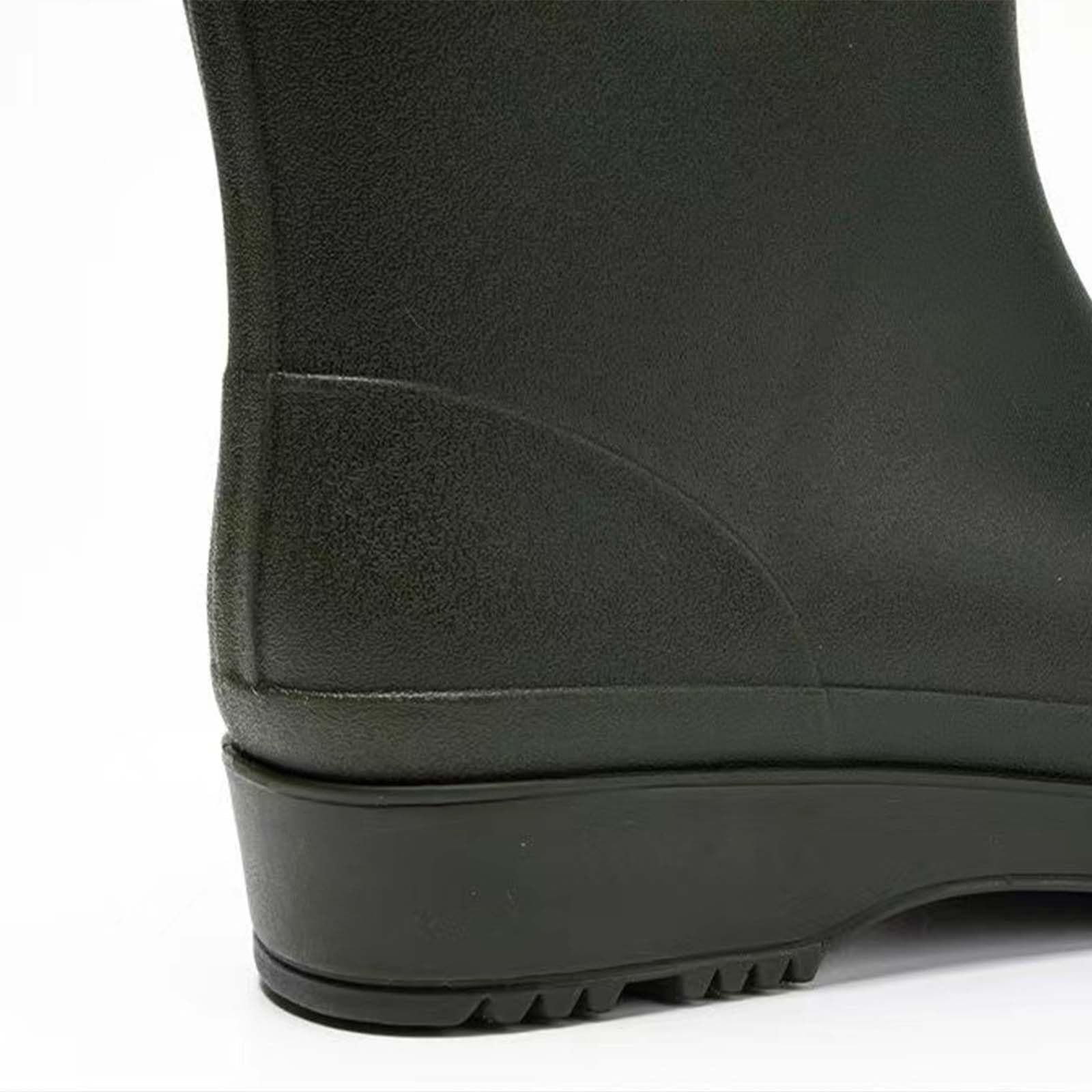 Generisch Bottes de pluie imperméables unisexes - Bottes de pêche hautes à enfiler - Antidérapantes - Avec semelle épaisse - Chaussures de jardin larges et confortables - Bottes d'extérieur légères