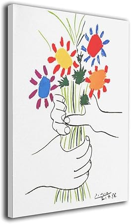 Amazon Co Jp 絵画 アートパネル インテリア絵画 パブロ ピカソのプチ フルール ポスター ウォールアート 壁掛け 部屋 装飾 壁絵 おしゃれ フレームレス装飾 額縁なし ホーム キッチン