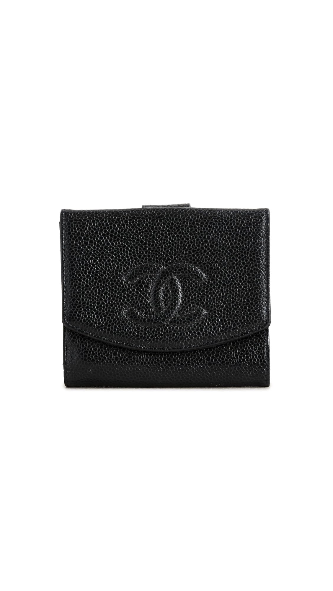 WHAT GOES AROUND COMES AROUNDWomen's Pre-Loved Chanel Black Caviar Timeless CC Compact Wallet