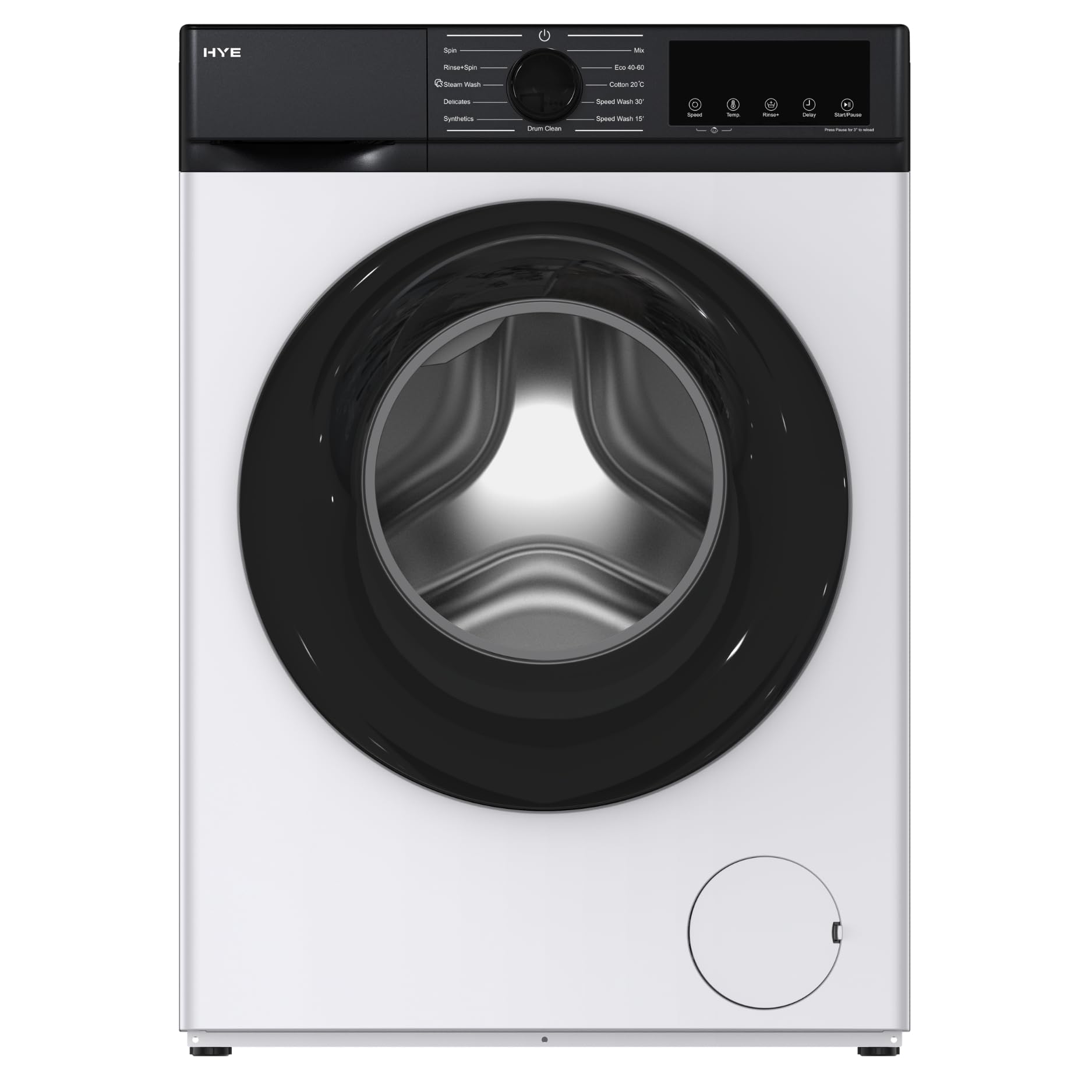 HYE Washing Machine - Washer, 10KG Drum, 1400RPM, A Energy Rating, 60CM Width, Freestanding Design, Quiet 76 dB Operation, 16 Programs, Quick & Eco Wash, Perfect For Busy Households - W0110RT14W07 — view 9