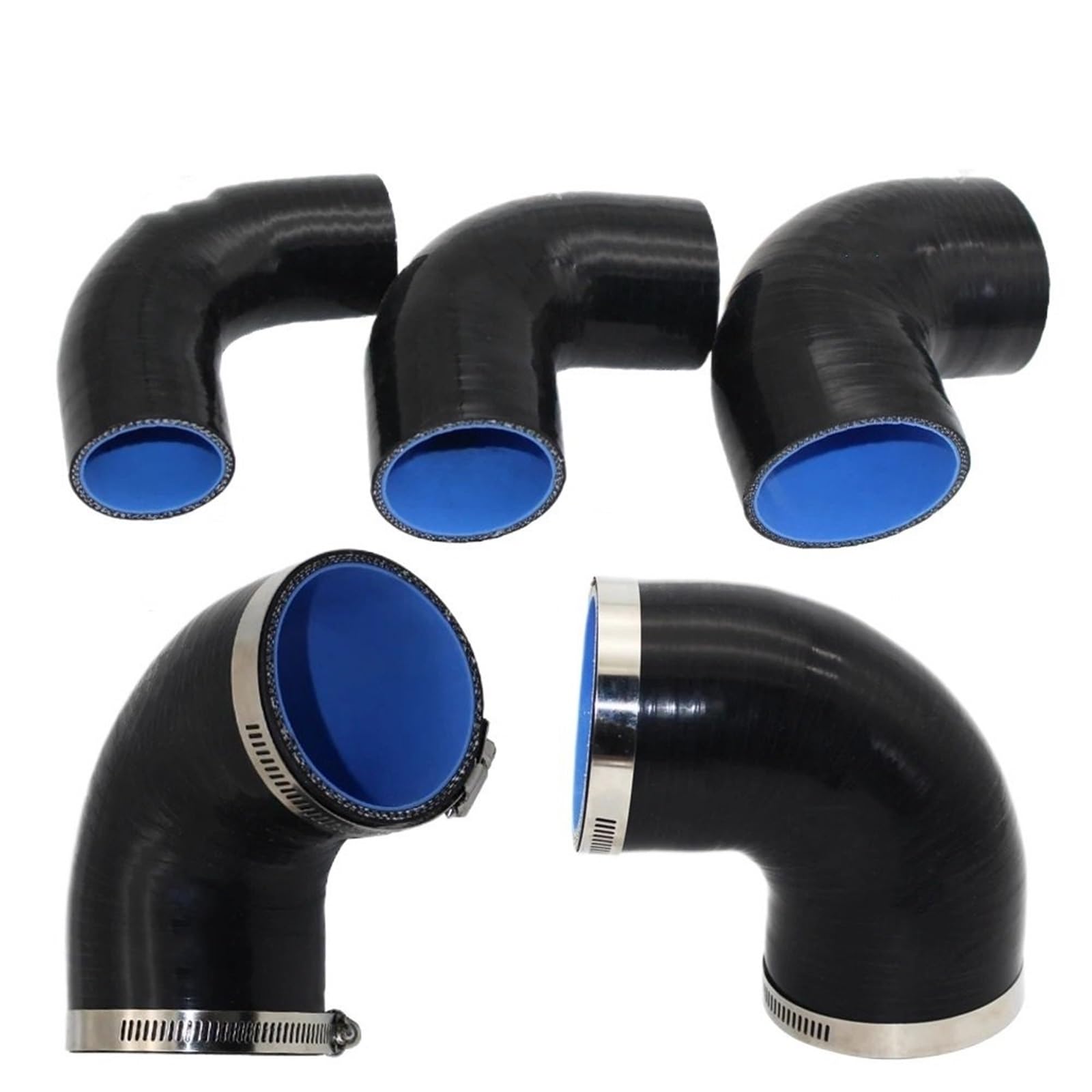 wąż do wody chłodzącej Uniwersalny wąż silikonowy 90 stopni złącze samochodowe intercooler turbo wlot rura łącznik wiele rozmiarów(63MM)