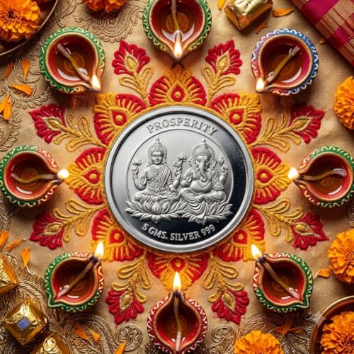 Image of PROSPERITY Ganesh Lakshmi 999.9+ Pure Silver Coin 5g BIS Hallmarked