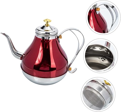 Miniatura 9 de Mobestech Tetera de gran capacidad Viaje Hervidor de agua caliente de doble voltaje Estufa de té Colador de tetera