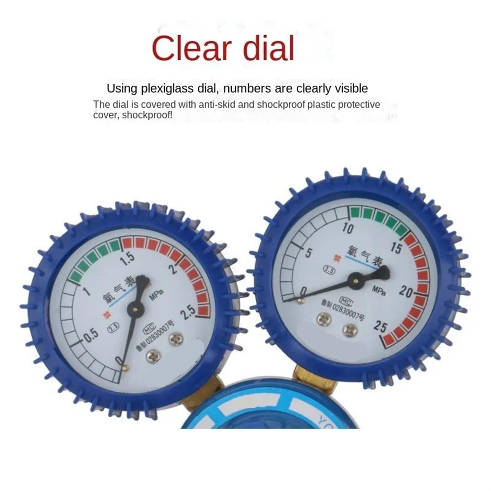 Shock Proof Oxygen Pressure Reducer Oxygen Gauge High Pressure Reducing Valve Regulator Pressure Gauge