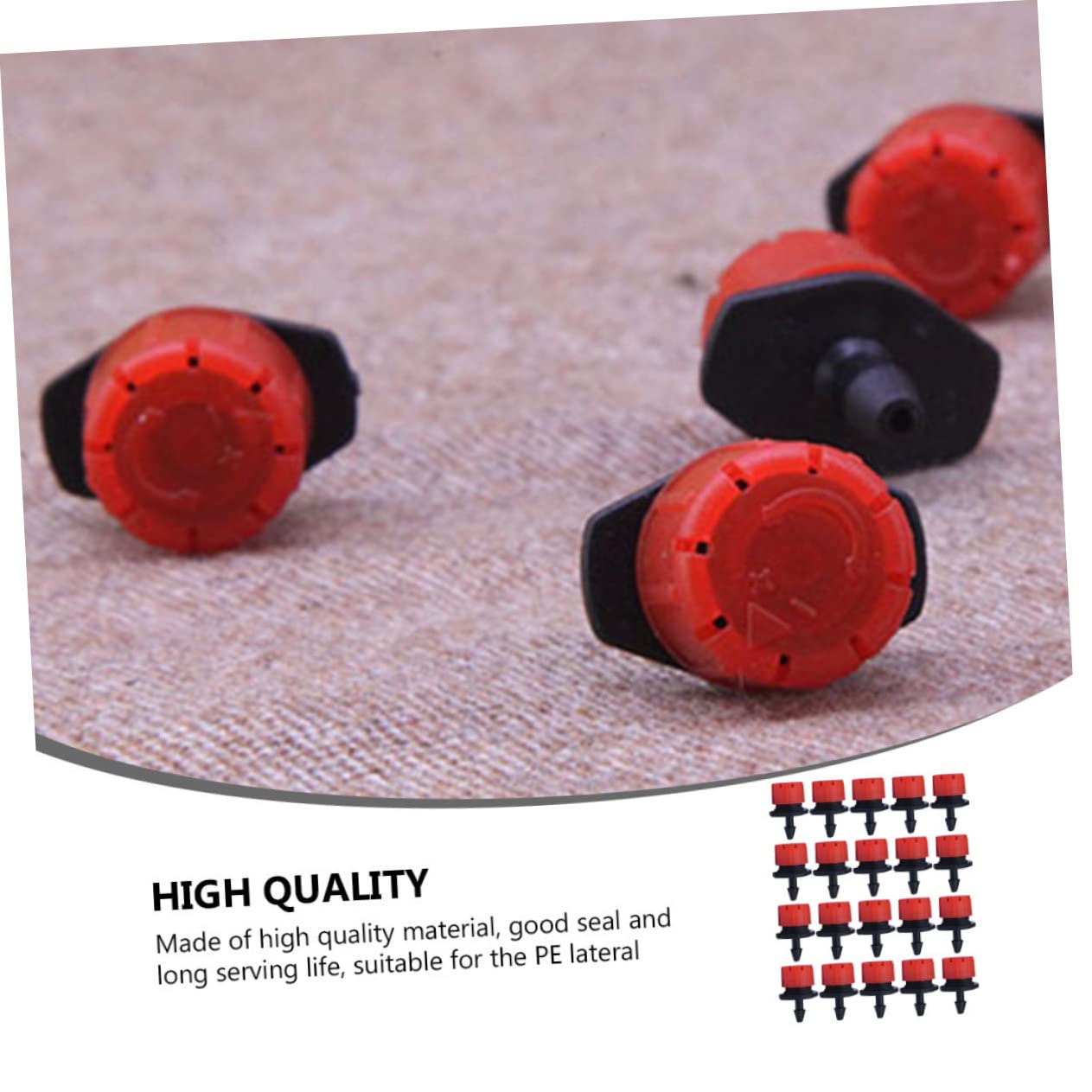 FUNOMOCYA Djustable Dripper Irrigation Sprinkler Emitter Set 100 Pcs Drip Heads for Lateral Auto Drip System