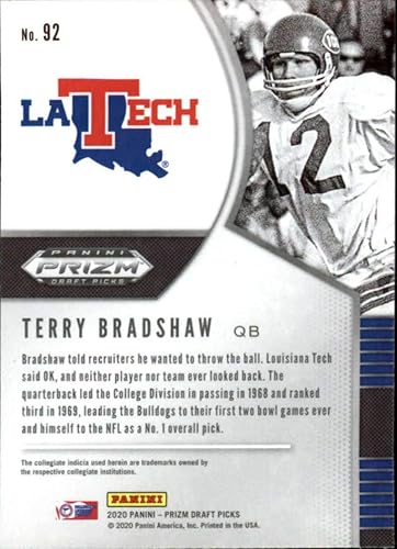 Miniatura 2 de 2020 Panini Prizm (NFL) Draft Picks #92 Terry Bradshaw Louisiana Tech Bulldogs Officially Licenced NCAA Collegiate and NFLPA Football Panini Panini