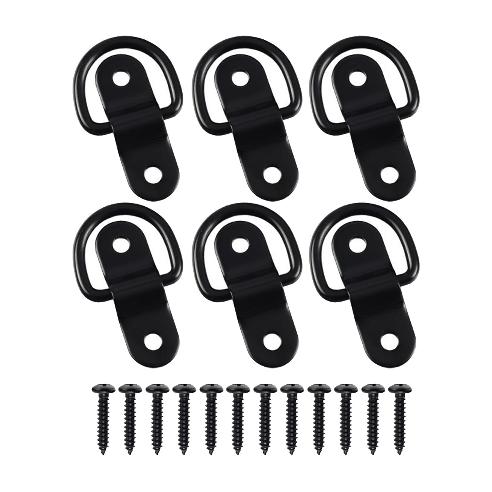 Steel D Rings Lashing Eyelets with Screws for Permanent Installation on Trucks Trailers Marine Equipment Storage Systems Steel D
