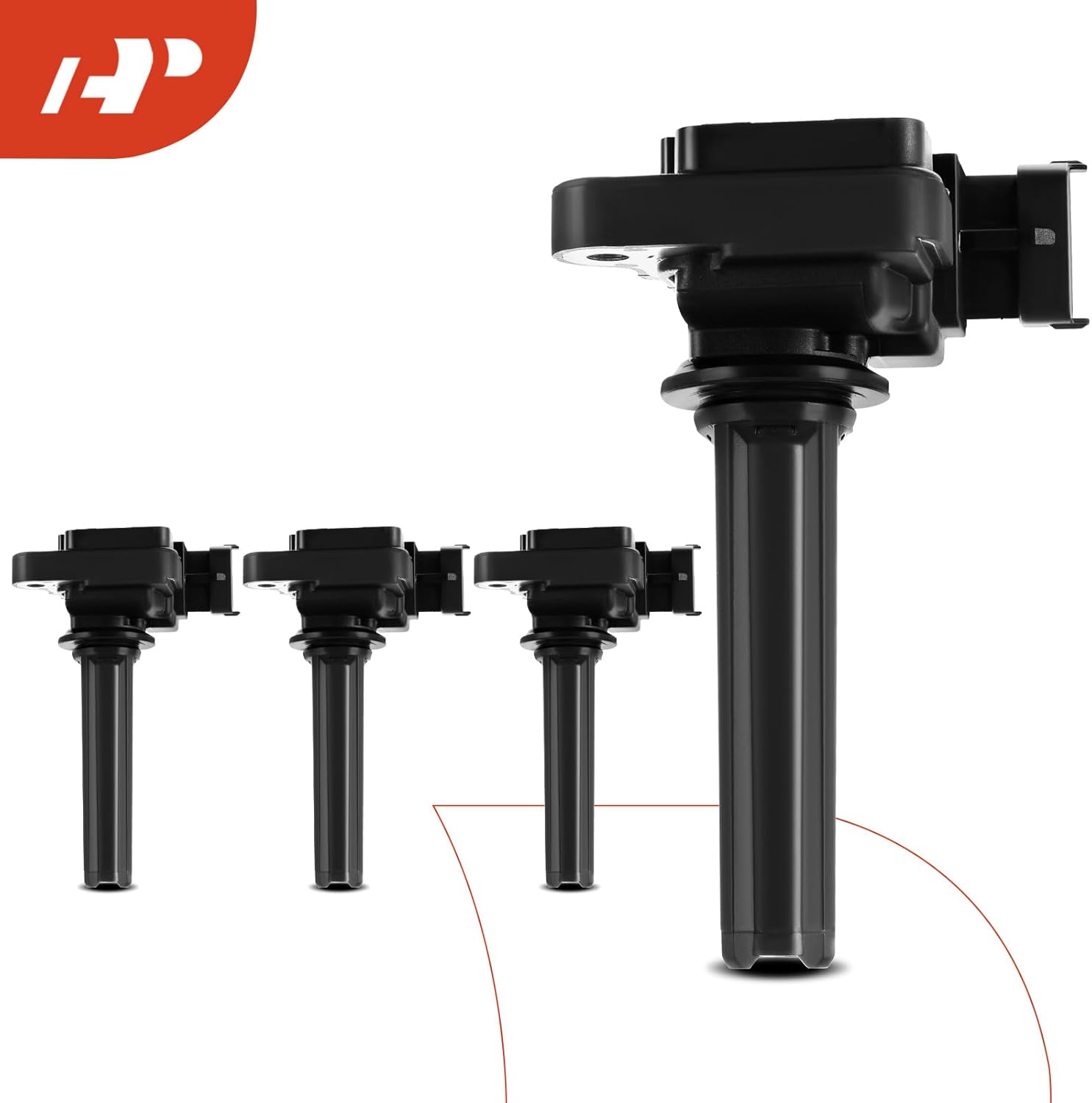 A-Premium Engine Ignition Coil Pack Compatible with Saab 9-3 2003-2011 9-3X 2010-2011 2.0L Turbo Only 4-PC Set