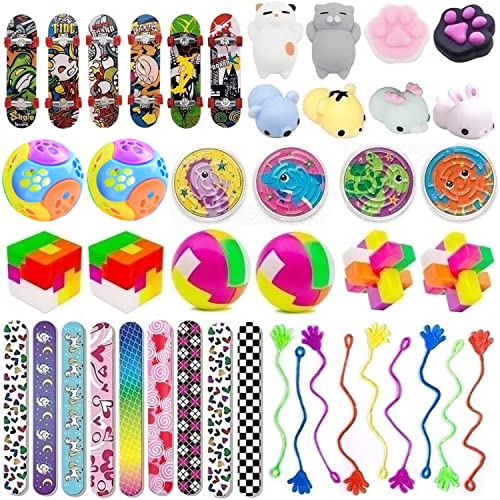 Kocici 44 Pc Party Favor Toy Assortment for Kids Party Favor, Birthday Party, School Classroom Rewards, Carnival Prizes, Pinata Fillers, Treasure Chest, Prize Box Toys, Goody Bag Fillers