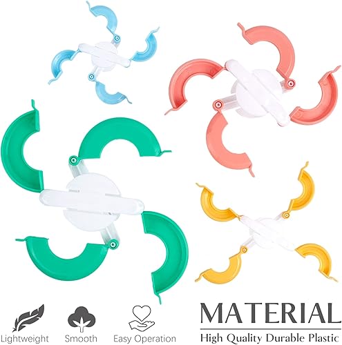 Miniatura 3 de JOERSH - Juego de 5 herramientas para hacer pompones de 4 tamaños, para tejer bolas de pelusa, hilo de lana para tejer, viene con tijeras cortadoras