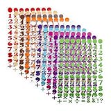 zahlen aufkleber transparent Muster: Zahlen 0-9. Farbe: 10 Farbe-Blau, Rot, Rosa, Lila, Grün, Orange, Silber usw.