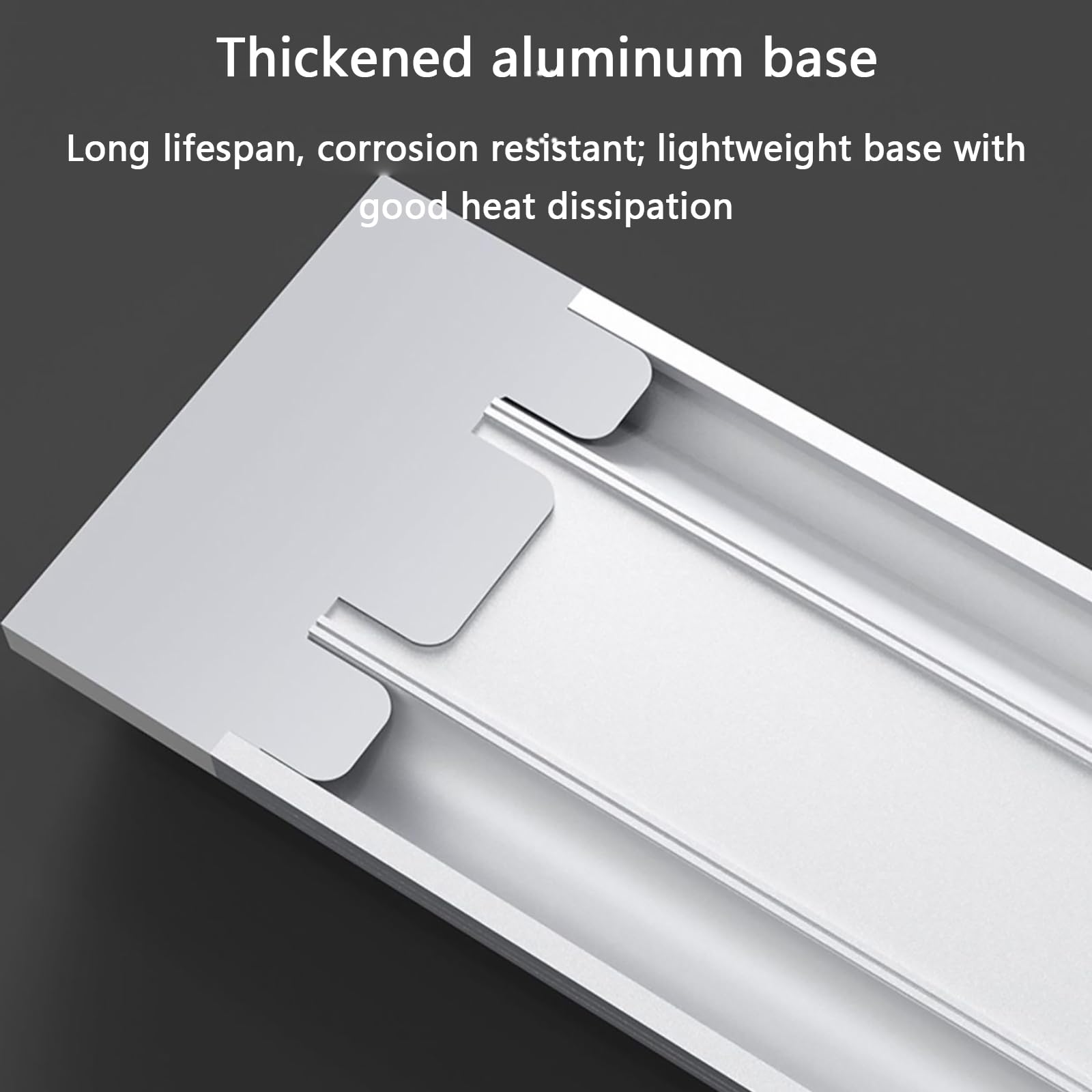 ARMAAN 3.9ft Led Batten Light, 6500K 4500LM, LED Tube Light Office Ceiling Strip, Perfil Bajo, Luz Fluorescente Para Garaje, Cocina, Taller No Empalmable,60cm-8pc