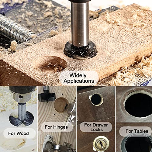Nicavkit 2-3/8 Inch Carbide Forstner Drill Bit, Carbide Tipped Forstner Bit For Hard Wood, Wood Drilling Bit Woodworking Hinge Cutter Tool Kits For Wood Plywood Plastic #TOP6