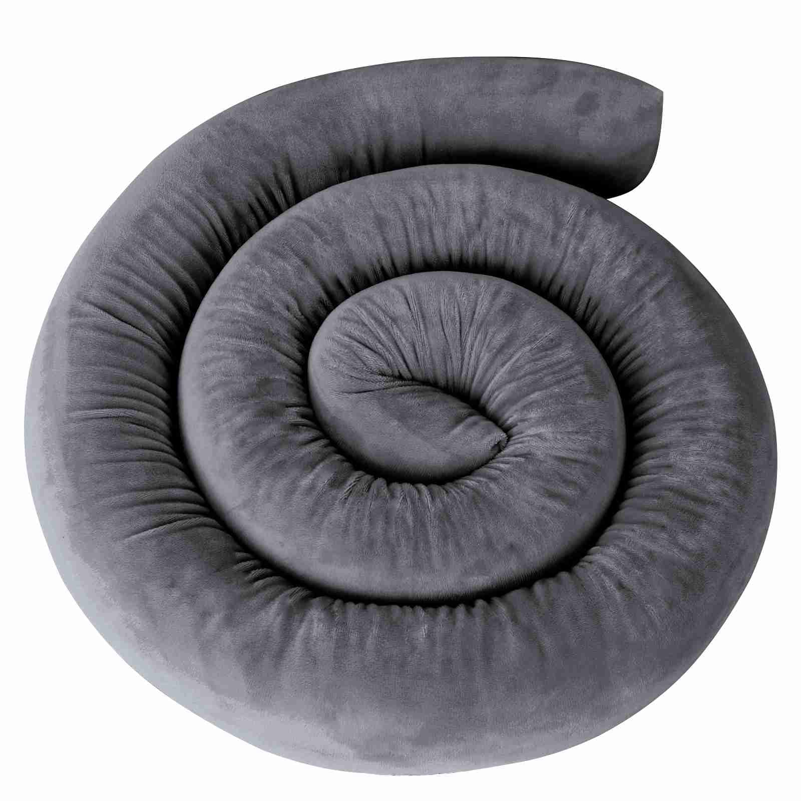 Draft stoppers of Window or Door, multi-use Long Shape Cushion (dark grey-300cm)