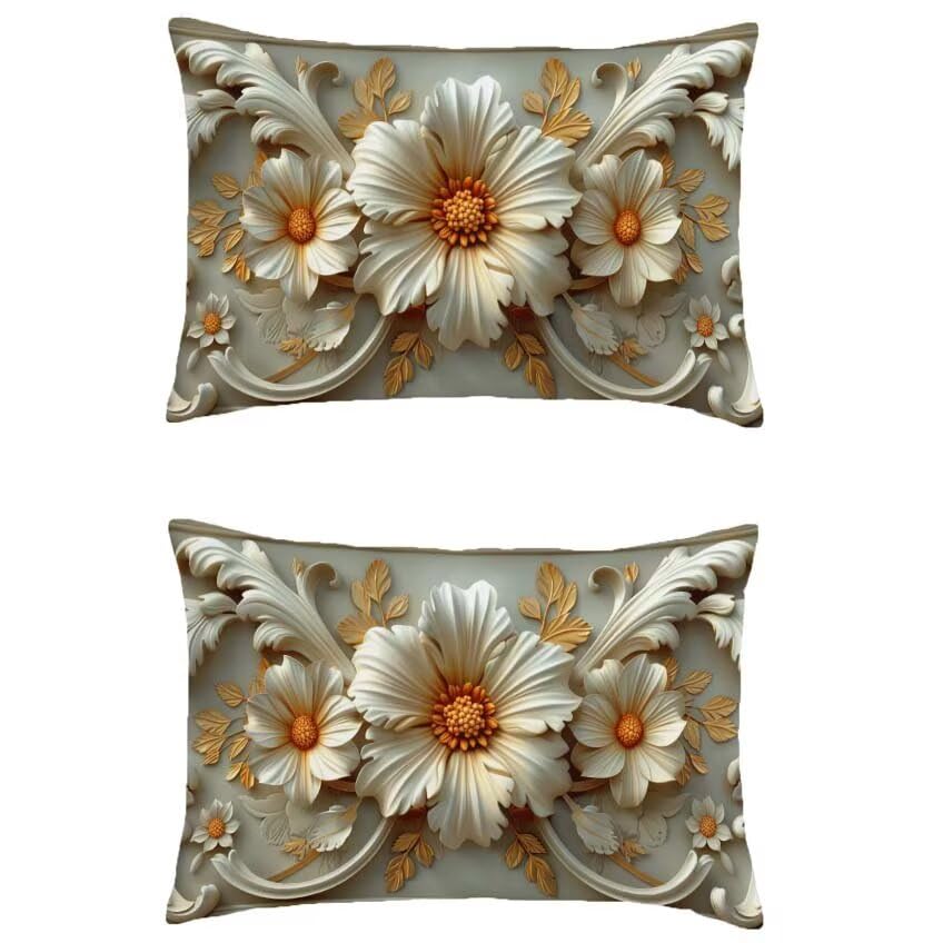 Coussin extérieur imperméable 50x60cm bohème taie oreiller lin fleur décoration maison