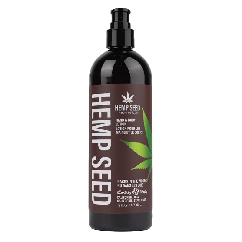 Loção para Mãos e Corpo com Óleo de Semente de Cânhamo Earthly Body, Óleo de Argan, Fragrância Naked in the Woods