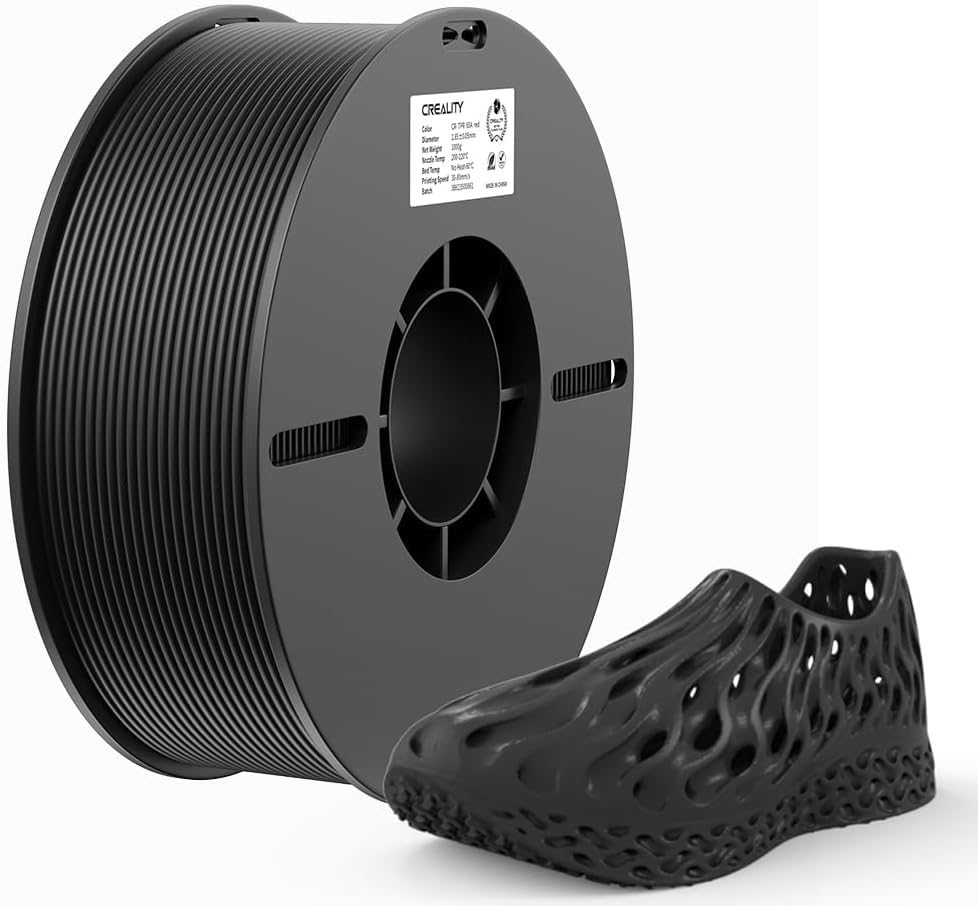 3 idea Imagine Create Print CR-TPR 65A 2.85mm 3D Printing Filament 1kg Black Color