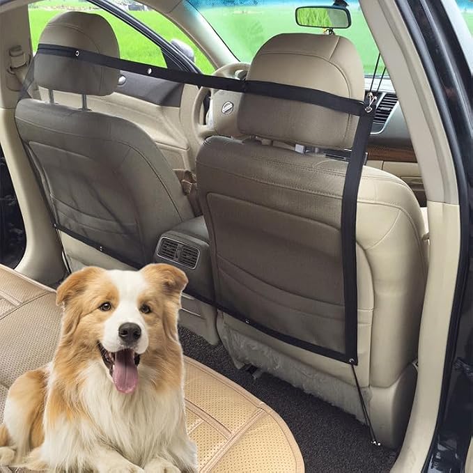 ZIMISI Car Dog Barrier Net Stretchable Mesh Pet Divider (45×24)