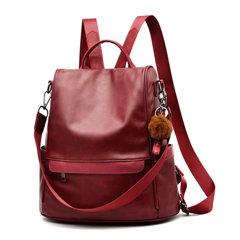 CHERUTY Women Backpack Purse PU Leather Anti-theft Casual Shoulder Bag Fashion Ladies Satchel Bags