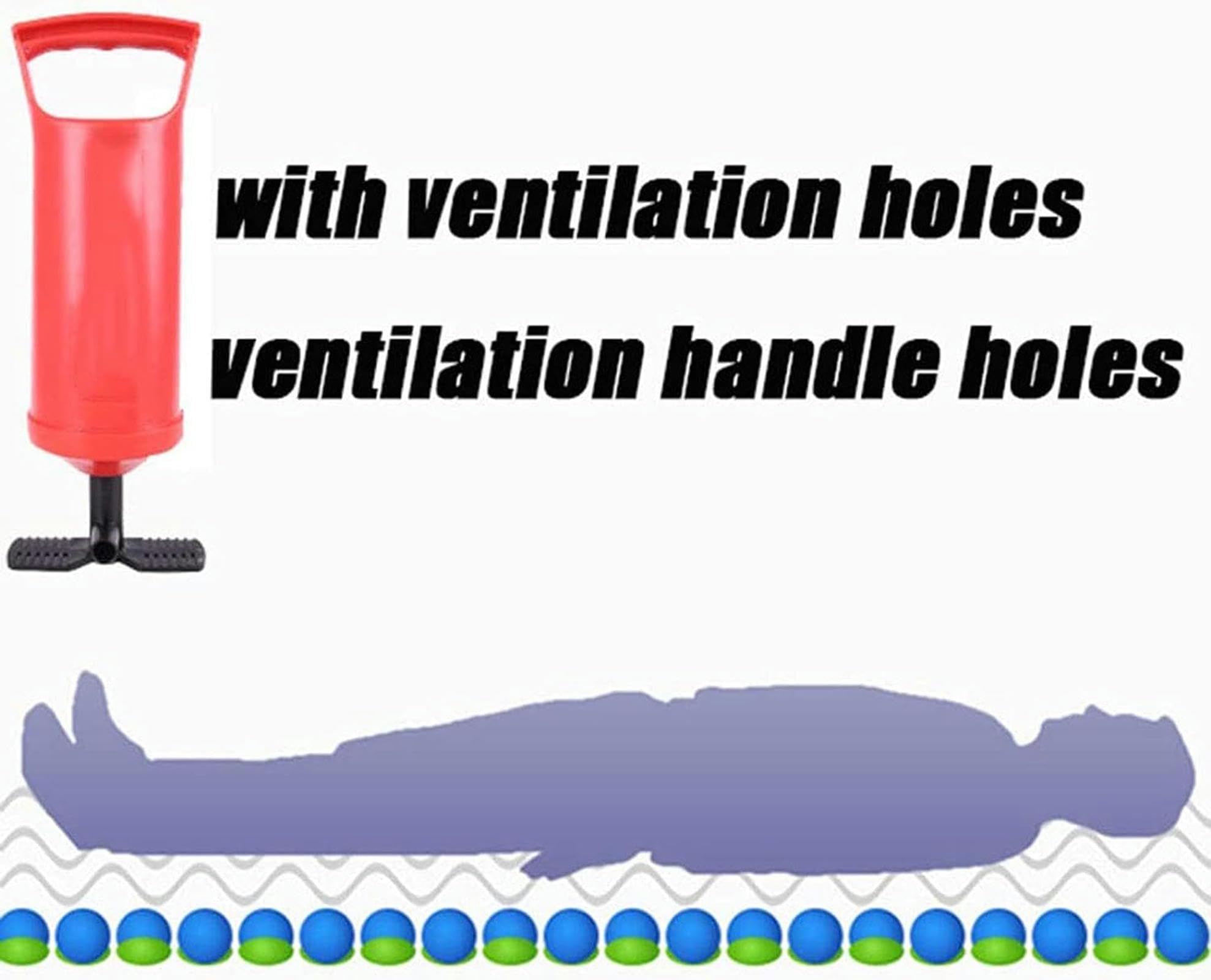 Colchón Inflable Antiescaras para Camas: Baja Pérdida De Aire, Sin Necesidad De Utilizar Electricidad, Previene Las Úlceras por Presión Y Las Escaras,