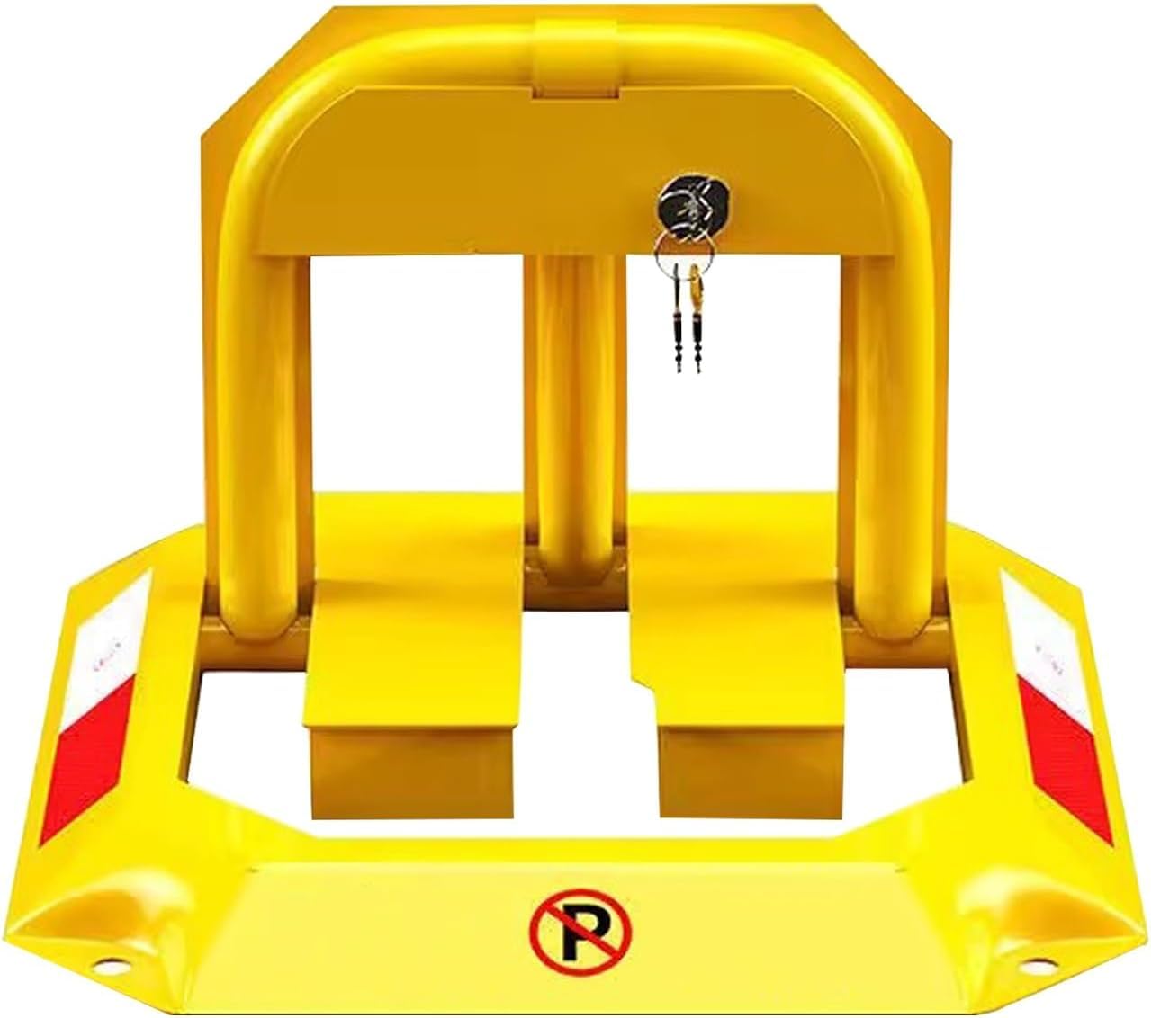 HCZKIUJY Removable Parking Barrier, Triangular Safety Bollard for Secure Parking Management and Vehicle Protection