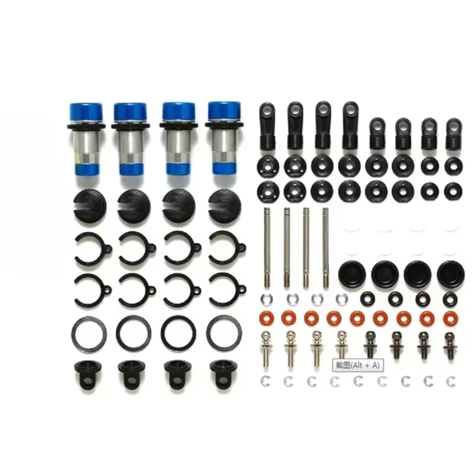 Ammortizzatore Idraulico In Lega Alluminio 1Set Per Tamiya GF-01 G6-01 WR-02 XV-01 1/10 RC Auto Lungo Aggiornamenti Riparazione Modificare Parti Ricambi RC
