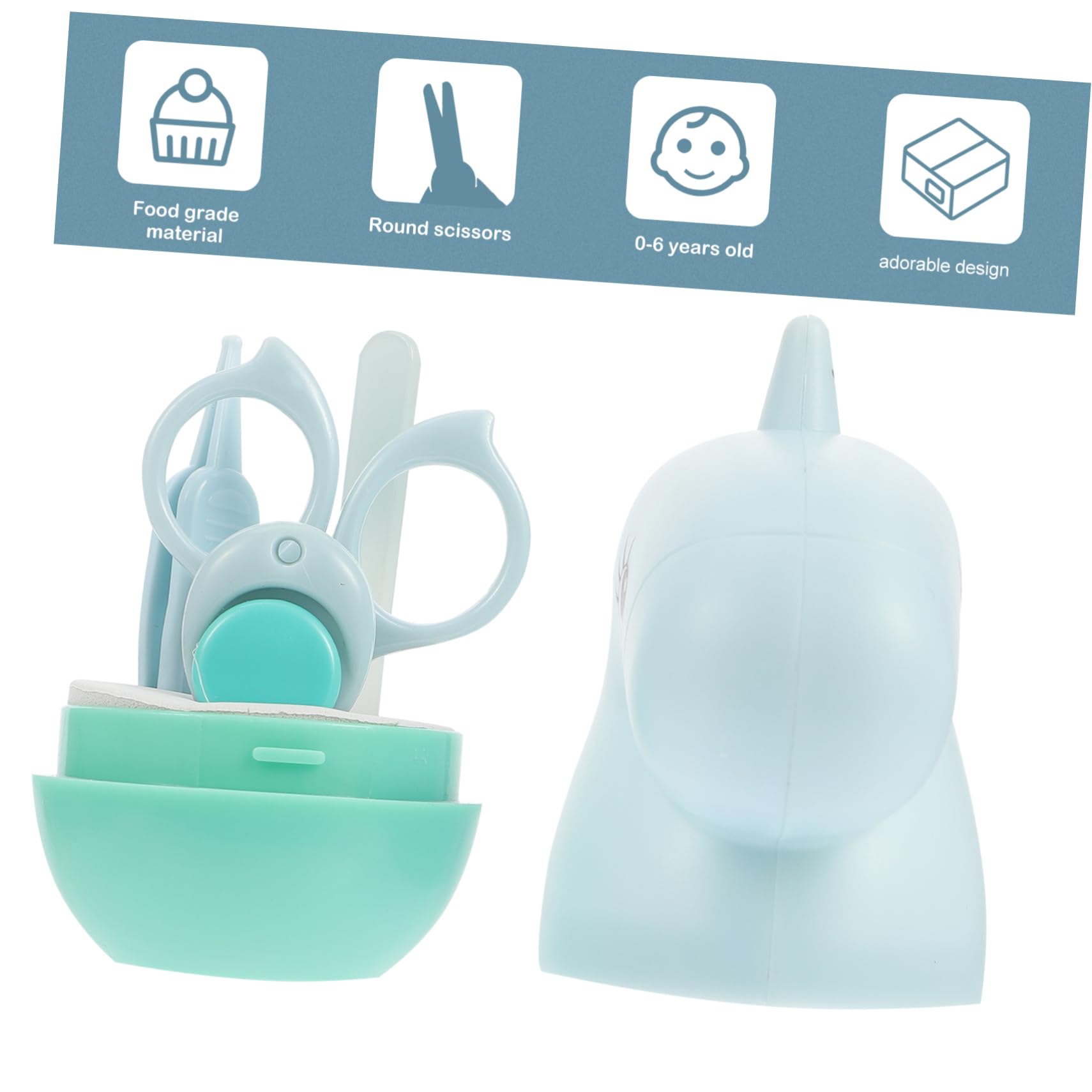Abaodam 12piezas Kit De Cuidado De Uñas Para Bebés De Cortauñas Tijeras Estuche Seguro y Práctico Para Recién Nacidos y