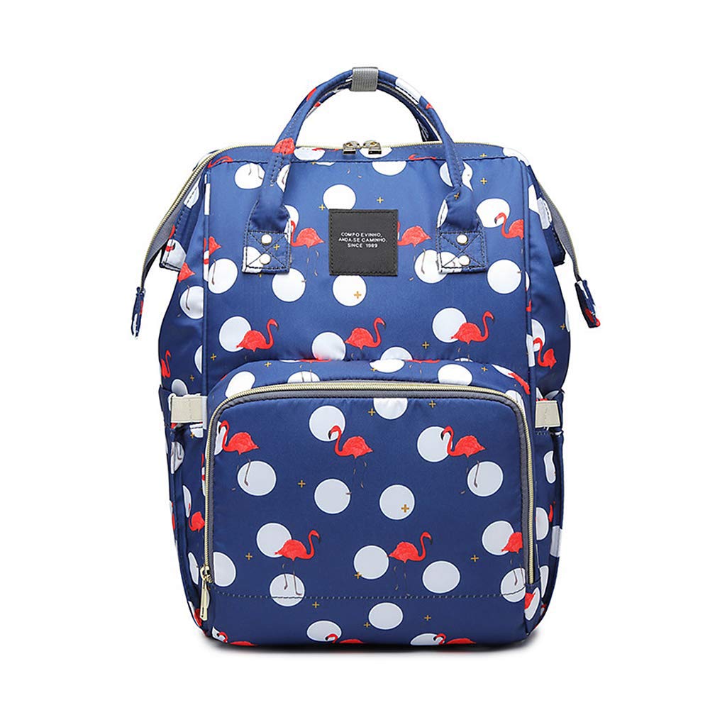 House of Quirk Baby Diaper Bag Maternity Backpack (Dark Blue Flamingo)-image-35