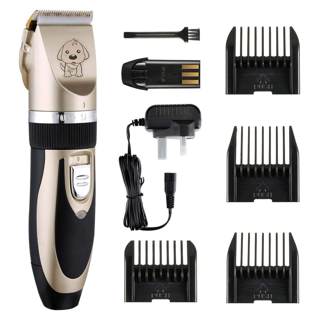 Mumoo Bear Low Noise Cordless Dog Grooming Kit Electric Clippers Trimming for Pet and Cats