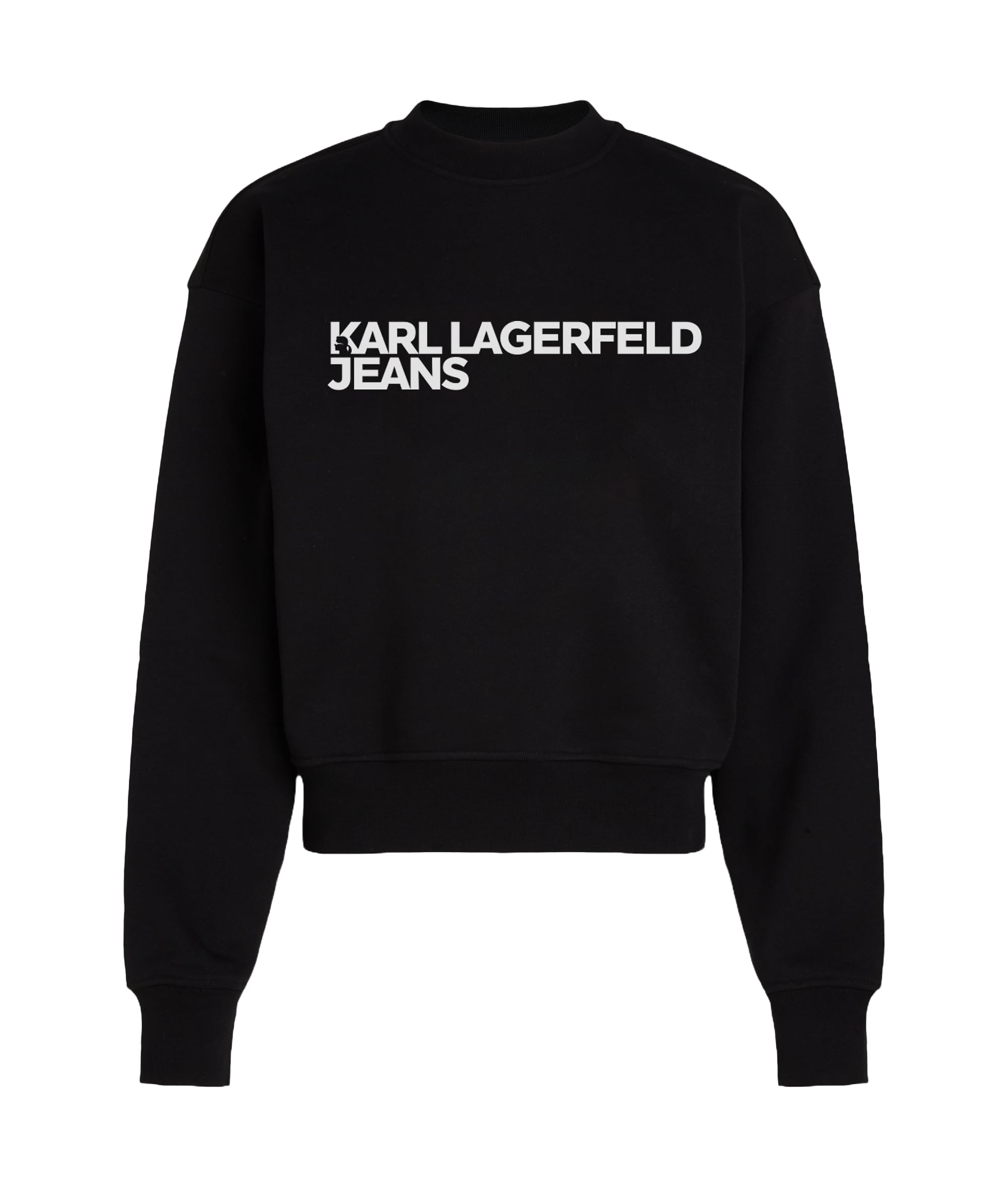 KARL LAGERFELD JEANS, Women's, Essential Logo Sweat, Regular Fit, Black, XS