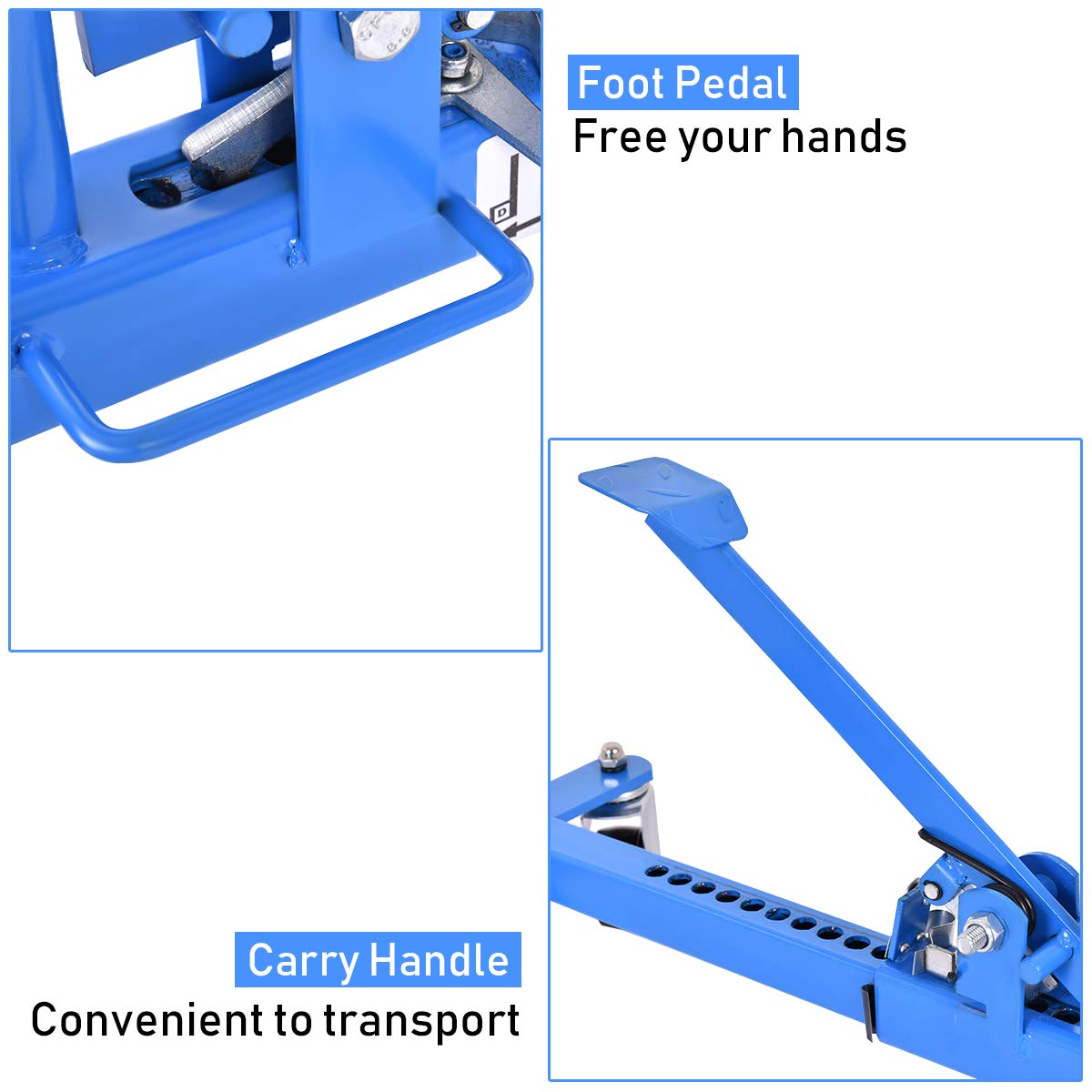 Buy COSTWAY 1500lbs Hydraulic Wheel Skate Dolly with 4 Swivel Castors, Foot Pedal, Carry Handle