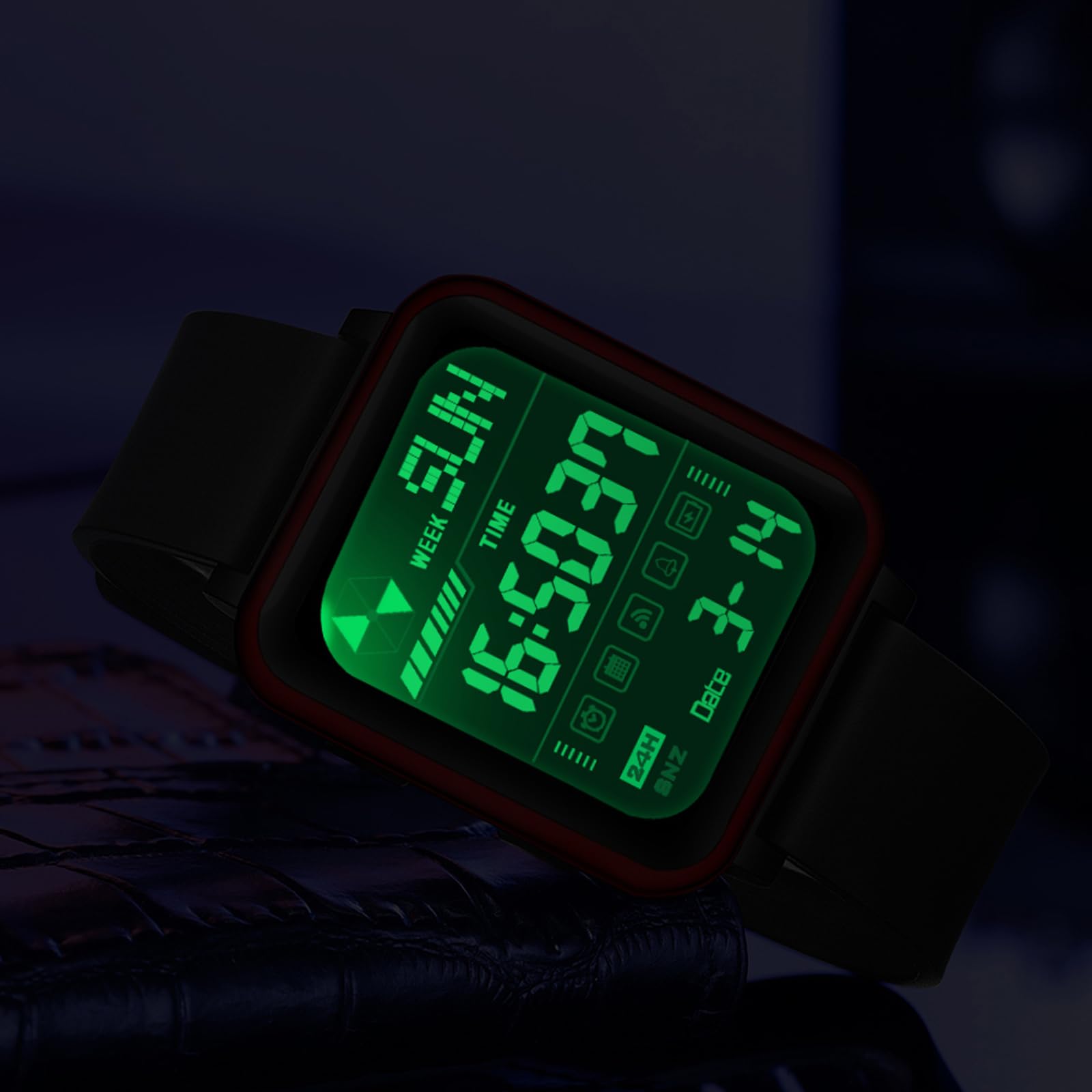 Findtime Orologio Digitale Uomo Militare - 50m Impermeabile, LED, Cronometro, Sveglia - Quadrante Grande 50mm, Camouflage