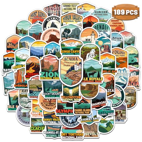 189PCS National Park Stickers
