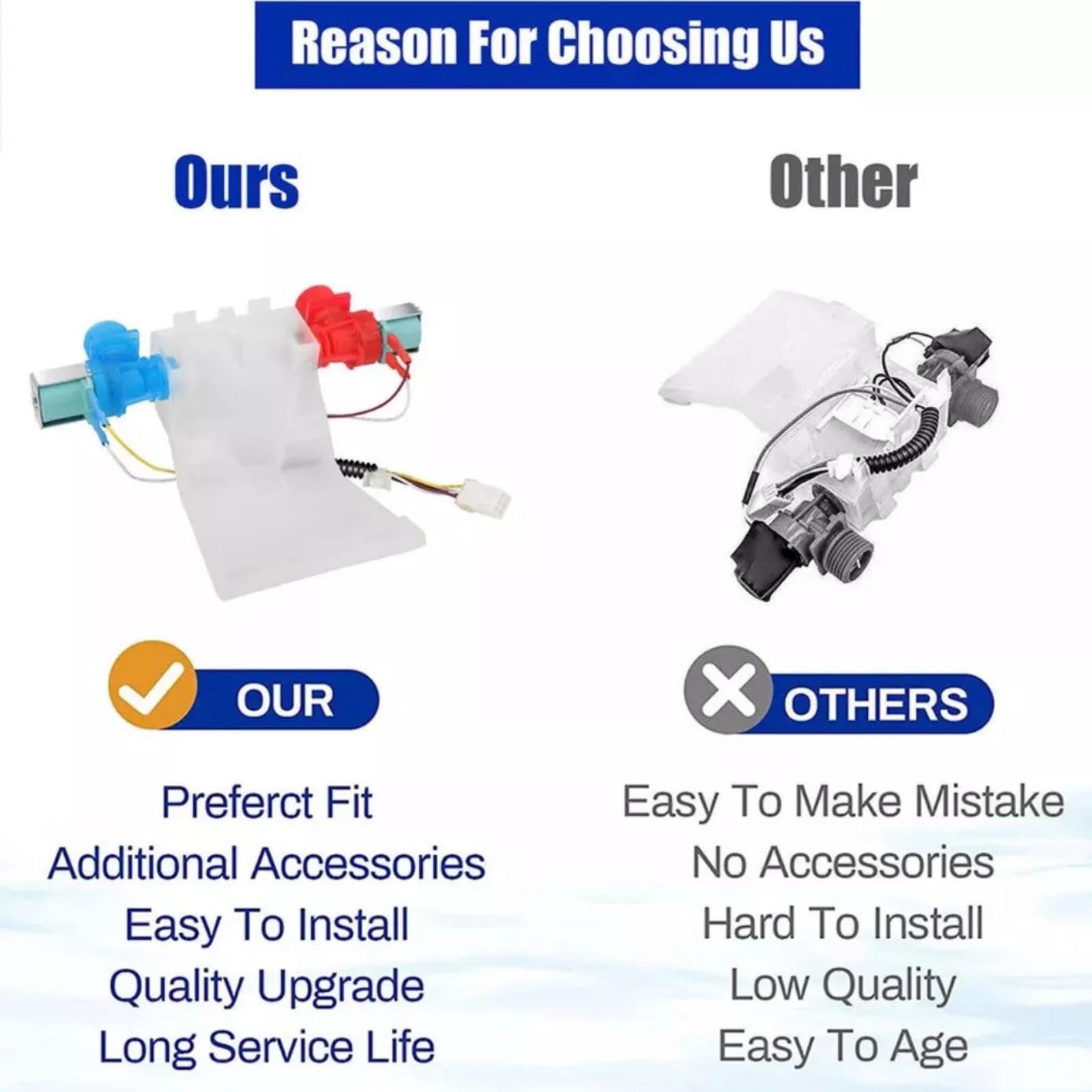 Valvola Per Kenmore Whirlpool Valvola Di Aspirazione Acqua Per Lavatrice Kenmore Whirlpool - Ricambio WPW10140917 / W10140917 / W10144820, Nuovo Con Garanzia 2 Anni Valvola Ingresso Acqua