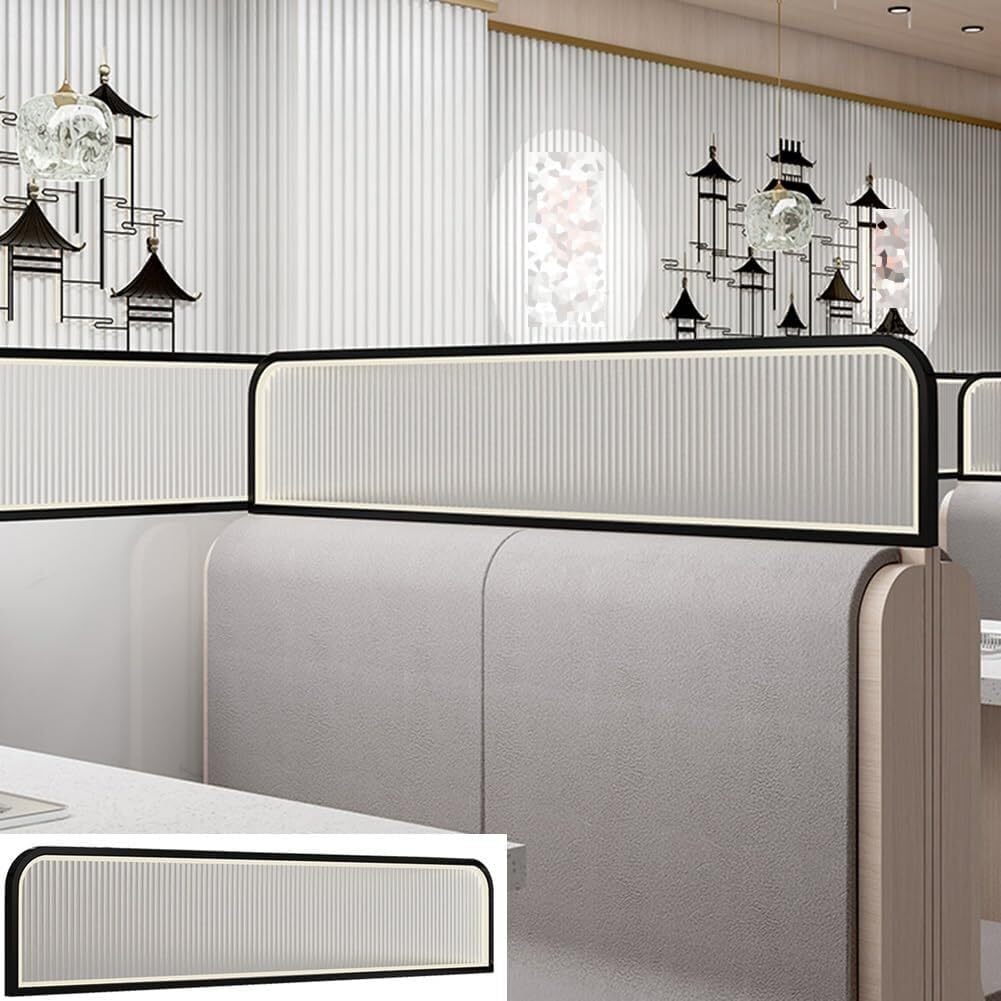 Stainless Steel Dividers For Dining Areas, Translucent Privacy Countertop Partition Panels For Restaurant