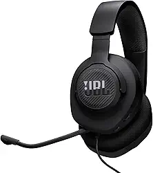 JBL, Fone de Ouvido Com Fio, Quantum 100M2, Headset Gamer, Over Ear, Microfone Removível - Preto
