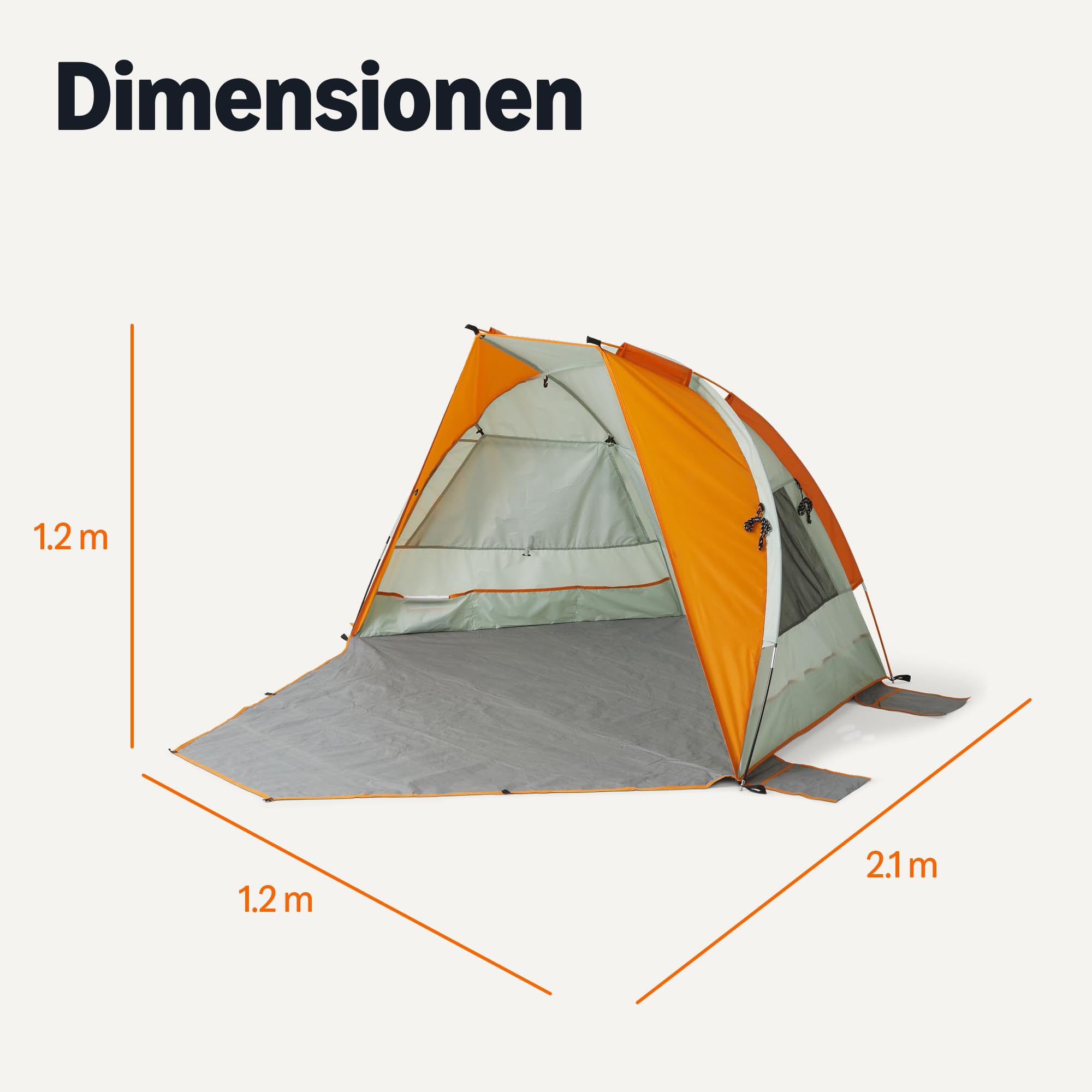 amazon zelte Basics Baldachin-Zelt mit Netzgitter, Schutz vor Sonneneinstrahlung UPF 50+, Campingzelt für Gartenpartys, Strand und Terrasse, 2.1 x 1.2 x 1.2m (LxWxH), Grau und Orange Sport & Freizeit Pattern:High Seas metacampiRifatti Bedienungsanleitung Florabest IAN 270776