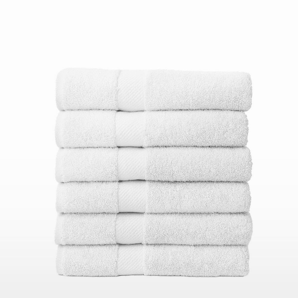 Juego de 6 Toallas Ducha Grandes Blanco Roto 100% algodón de 150x100 cm | Tejido suave de gran gramaje con alta absorción. Aptas para lavadora, de uso diario.
