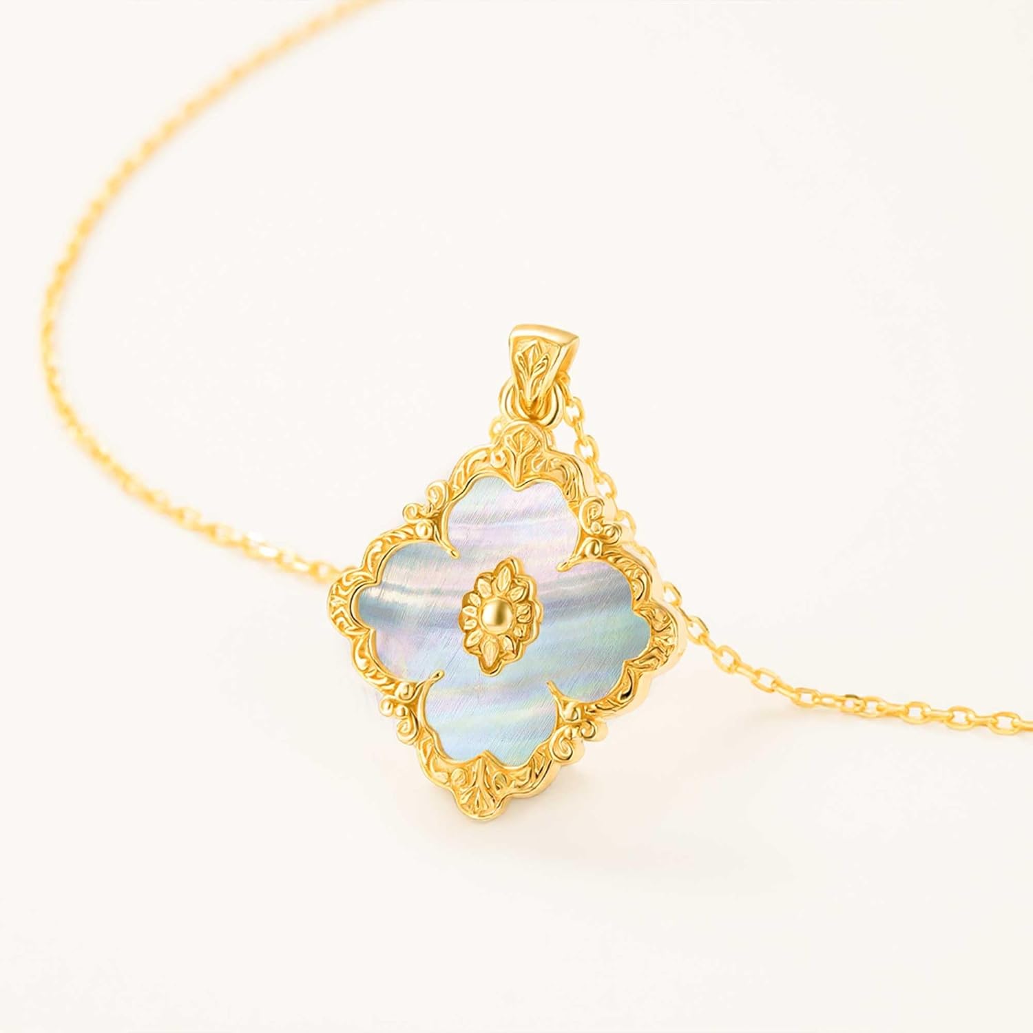 Gold Clover Necklace for Women ,Dainty 14K Gold Plated Pendant Necklace Colorful Clover Pendant Lucky Necklaces for Women Jewelry - Image 6