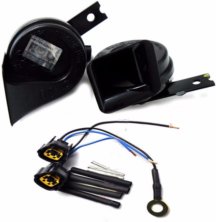 High-Low Pitch Dual Klaxon Horn Wire 4P For Kia 2013- K900 K9 Quoris OEM Parts