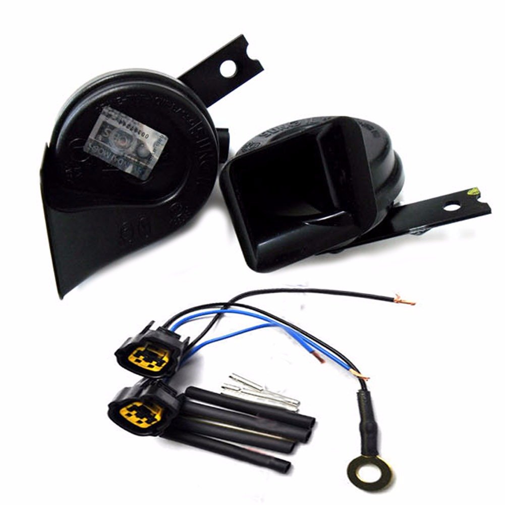 High-Low Pitch Dual Klaxon Horn Wire 4P For Kia 2013- K900 K9 Quoris OEM Parts