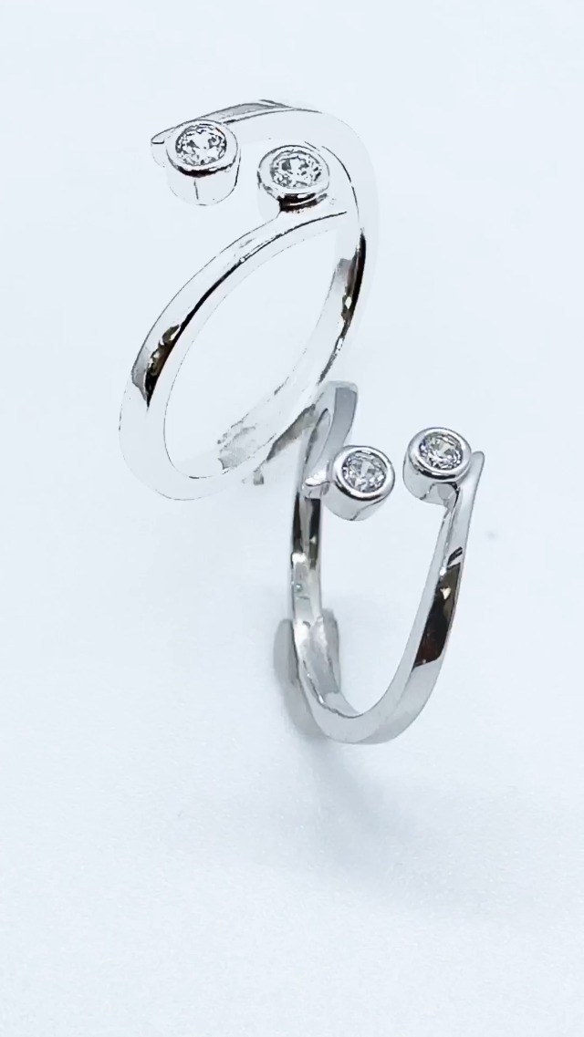 Amazon.com: Ritastephens 925 Sterling Silver Two-Stone Adjustable