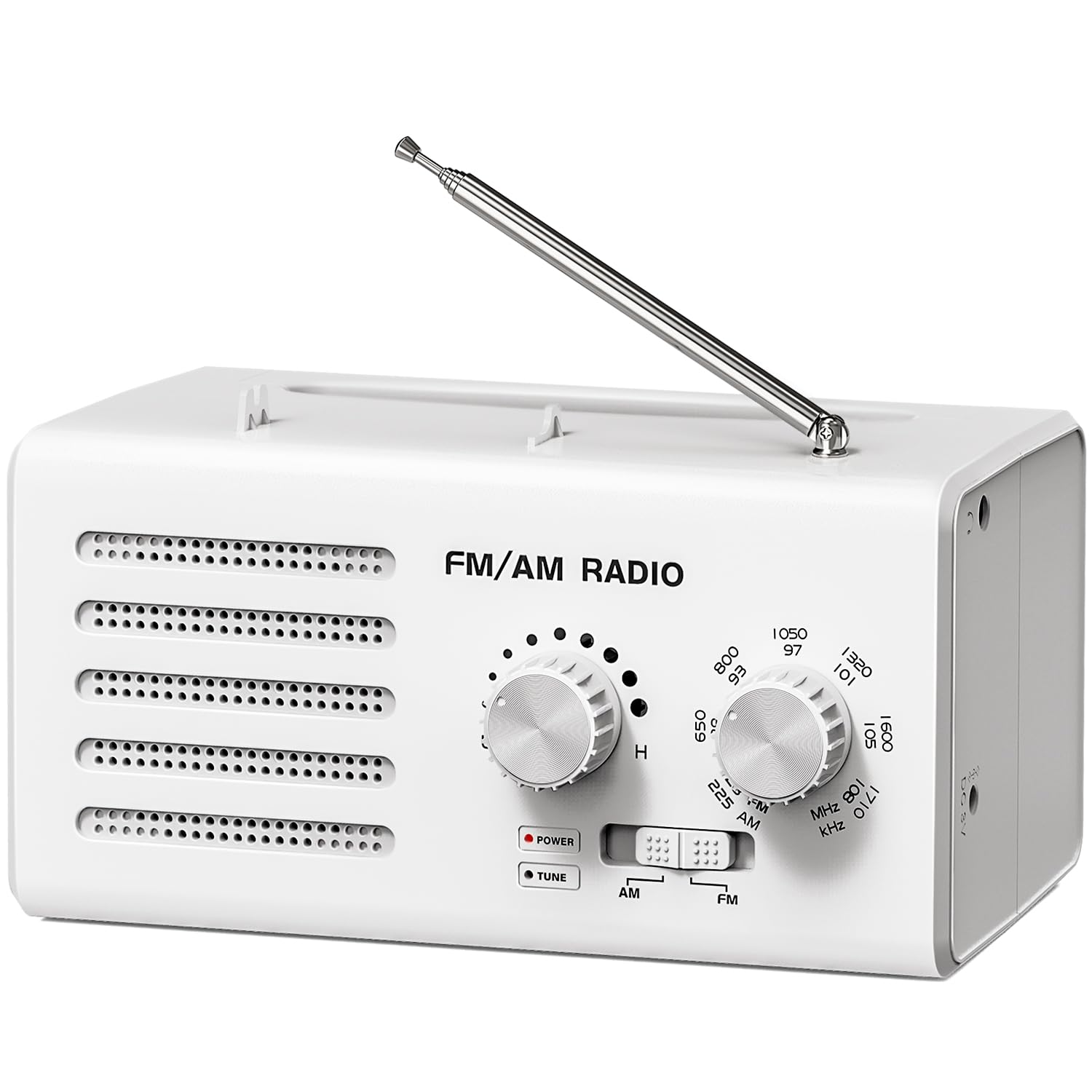 Am Fm Radio Portable,Goodes Transistor Radio Battery Powered with Best Reception, Loud Speaker, Large Tuning Knob, Headphone Jack, Support USB Power Supply, Perfect for Home/Outdoor Use (White)-image-47