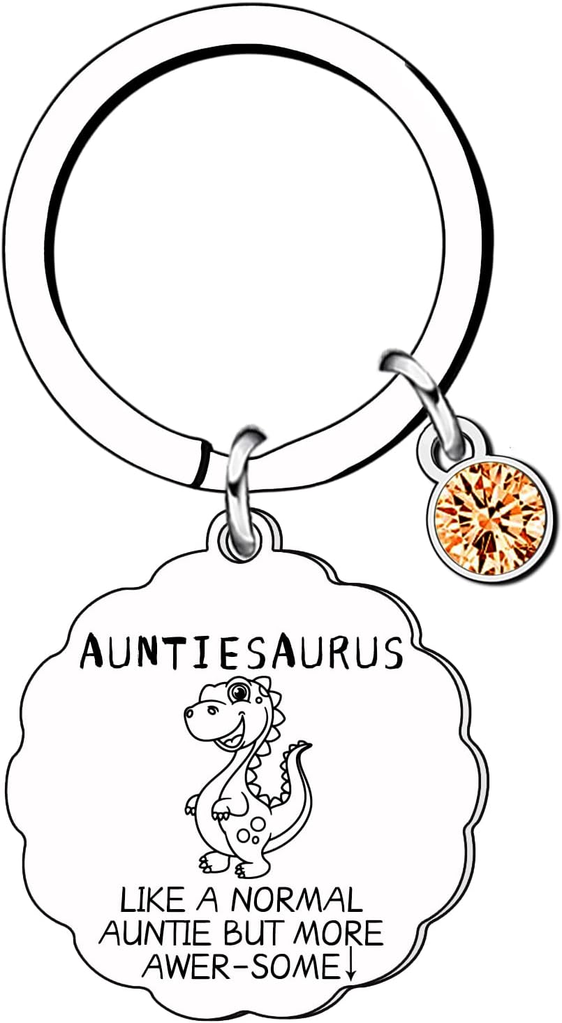 Lumengqi Funny Auntie Gifts Auntie Keyring from Niece Nephew Birthday Christmas Thanksgiving Gifts for Auntie