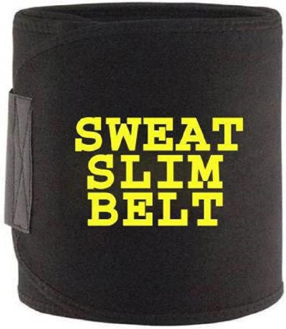 AKP Sweat Waist Fat Burner Belly Tummy Yoga Wrap Black Exercise Body Slimming Belt for Men & Women