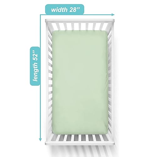 Miniatura 2 de American Baby Company - Paquete de cuna para bebé cubre colchón protector, sábana a la medida y manta térmica., paquete de de 2, Celery